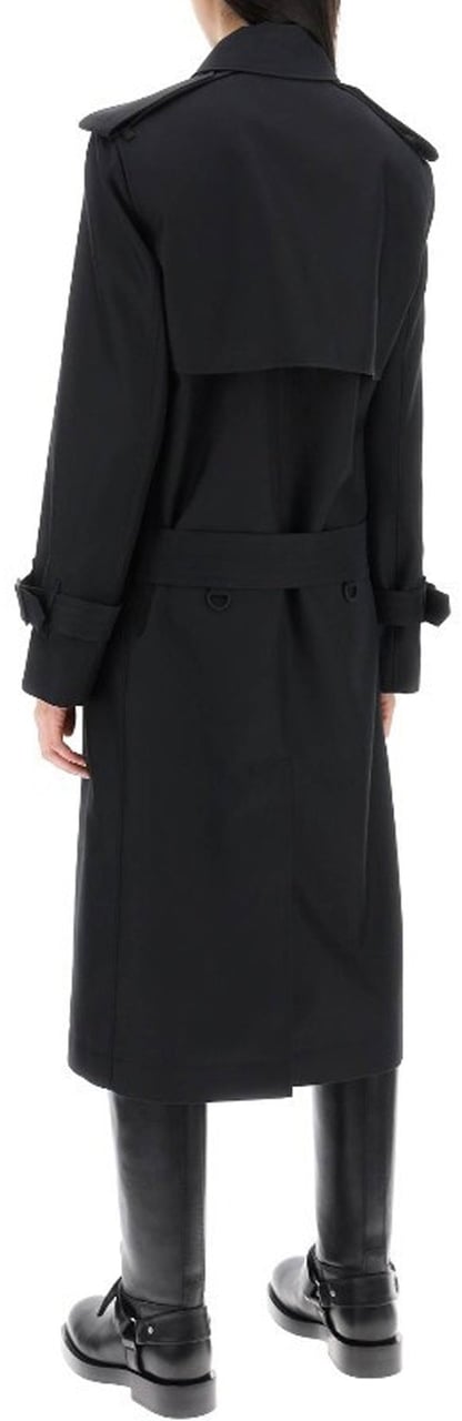 Burberry Blend Silk Trench Coat Zwart