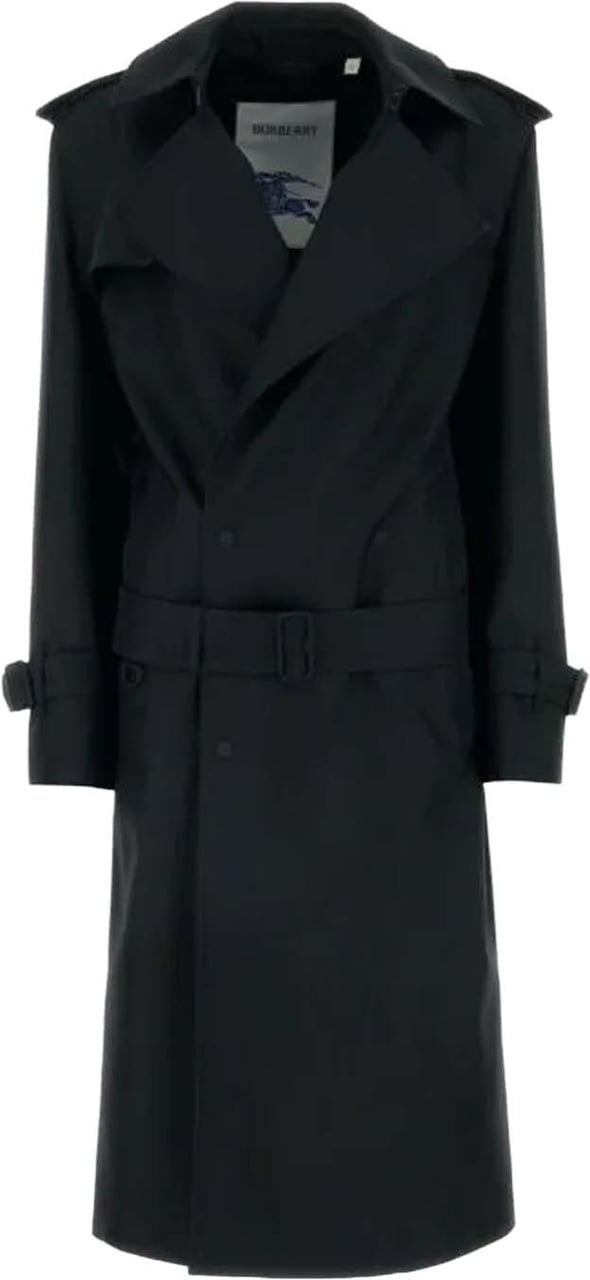 Burberry Blend Silk Trench Coat Zwart