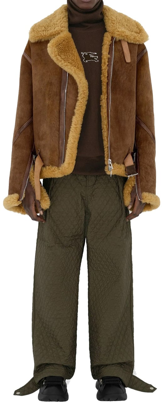Burberry Quilted Pleated Pants Groen