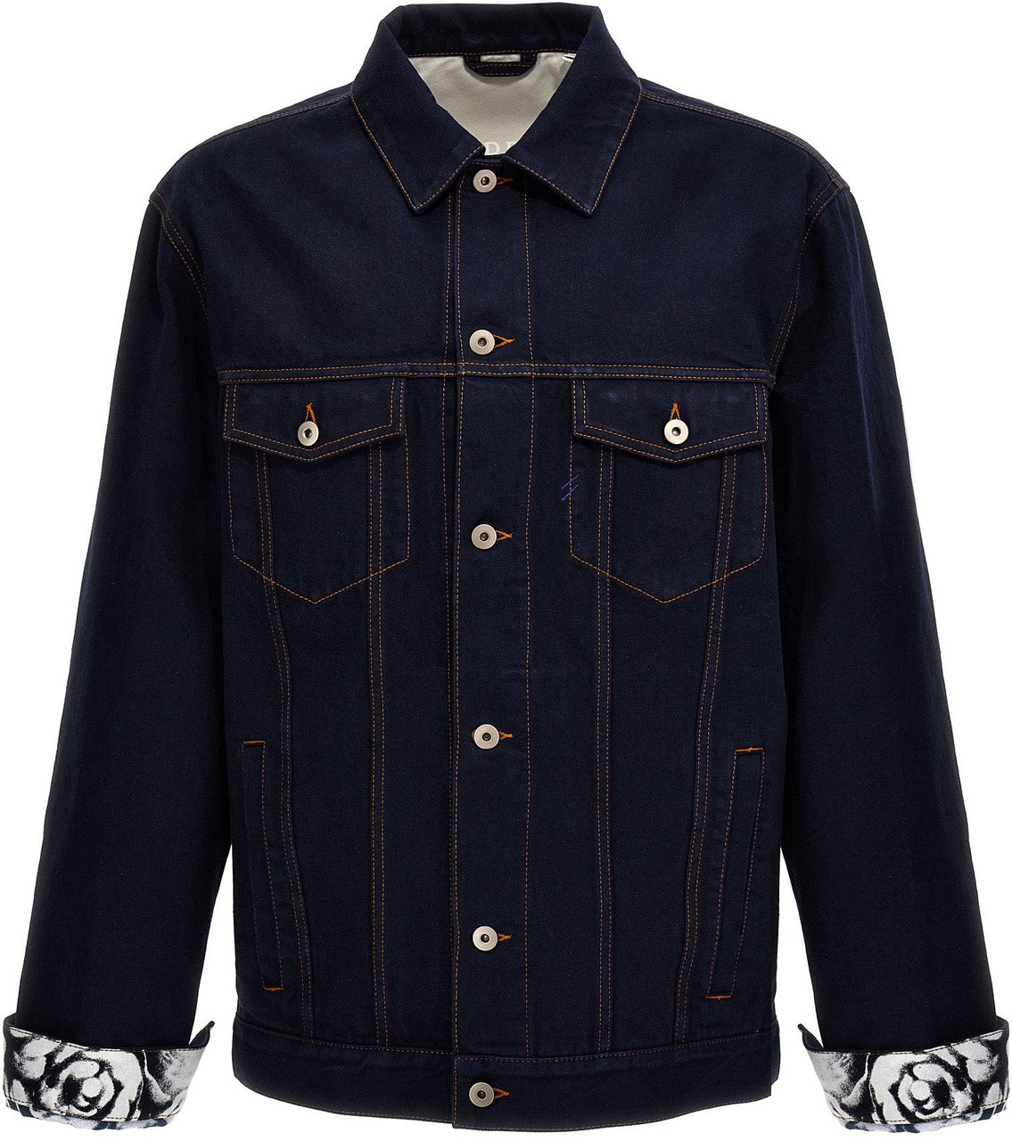 Burberry Blue Cotton Denim Jacket Blauw