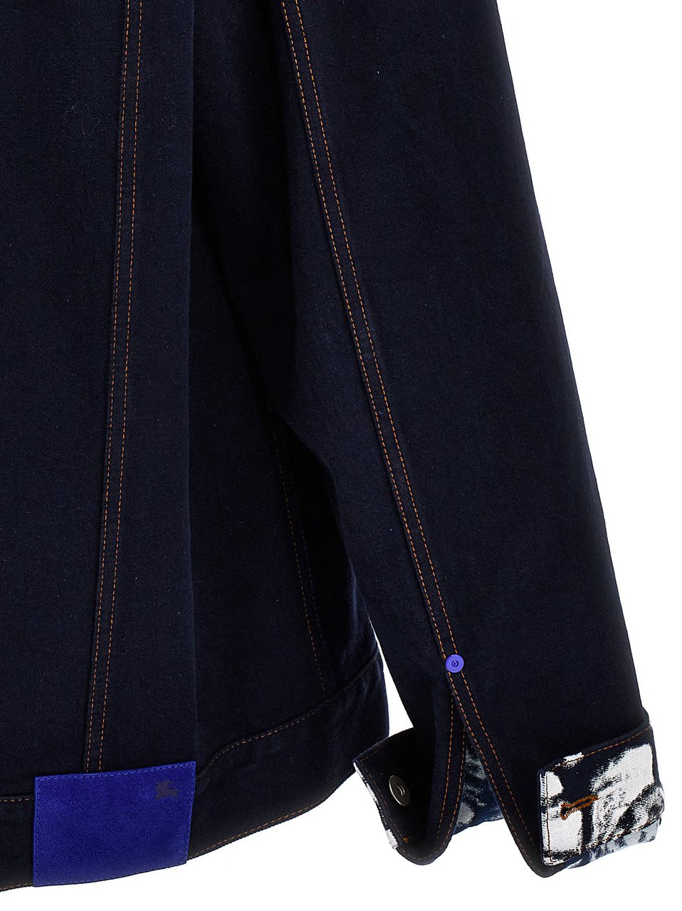 Burberry Blue Cotton Denim Jacket Blauw