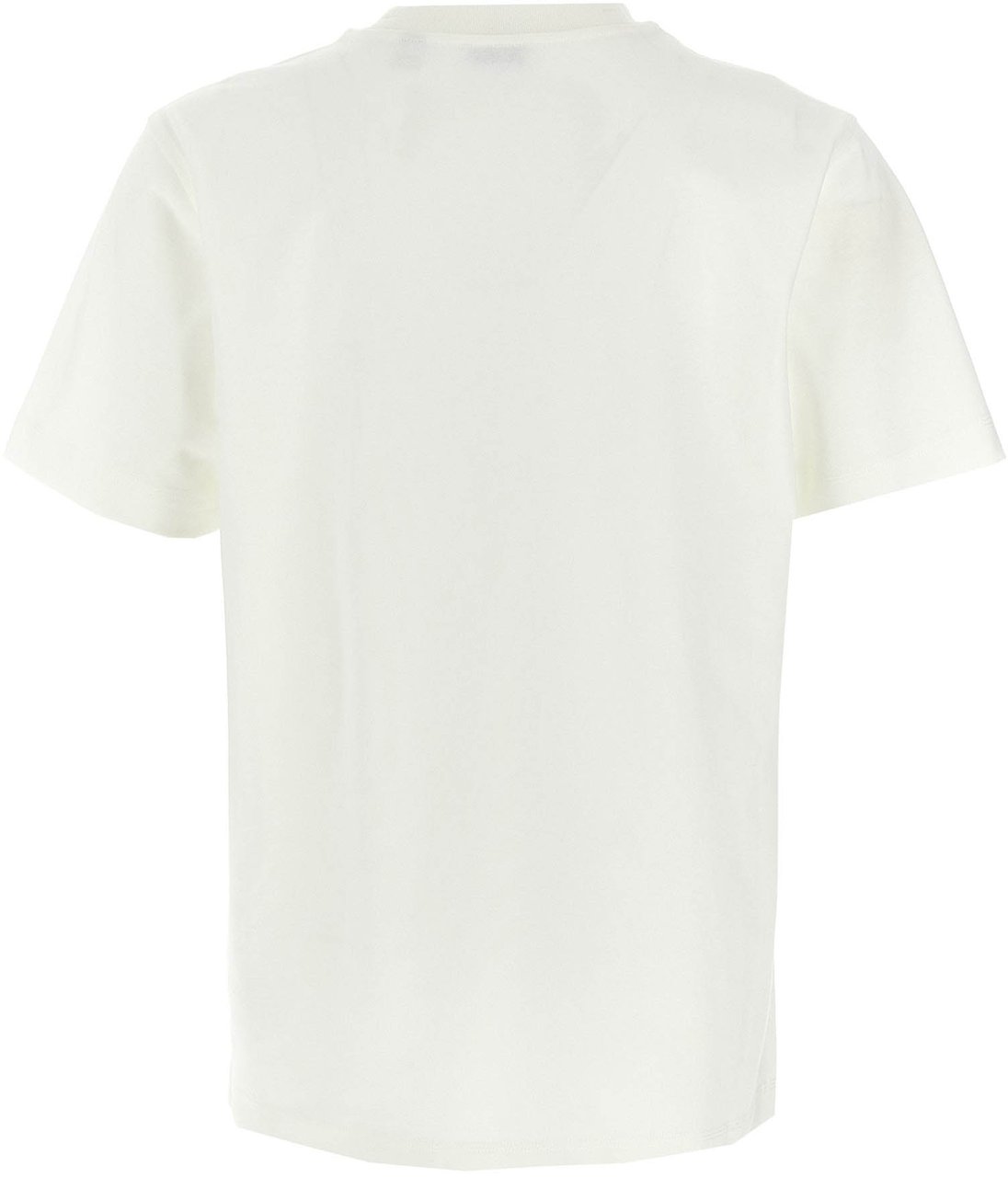 Burberry White Cotton T-Shirt Zwart