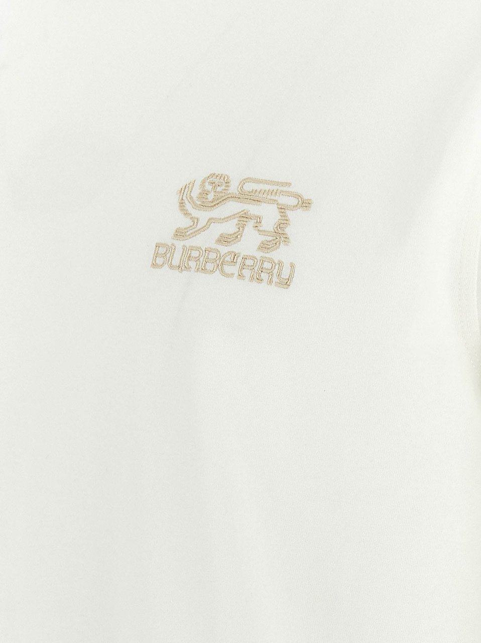 Burberry White Cotton T-Shirt Zwart