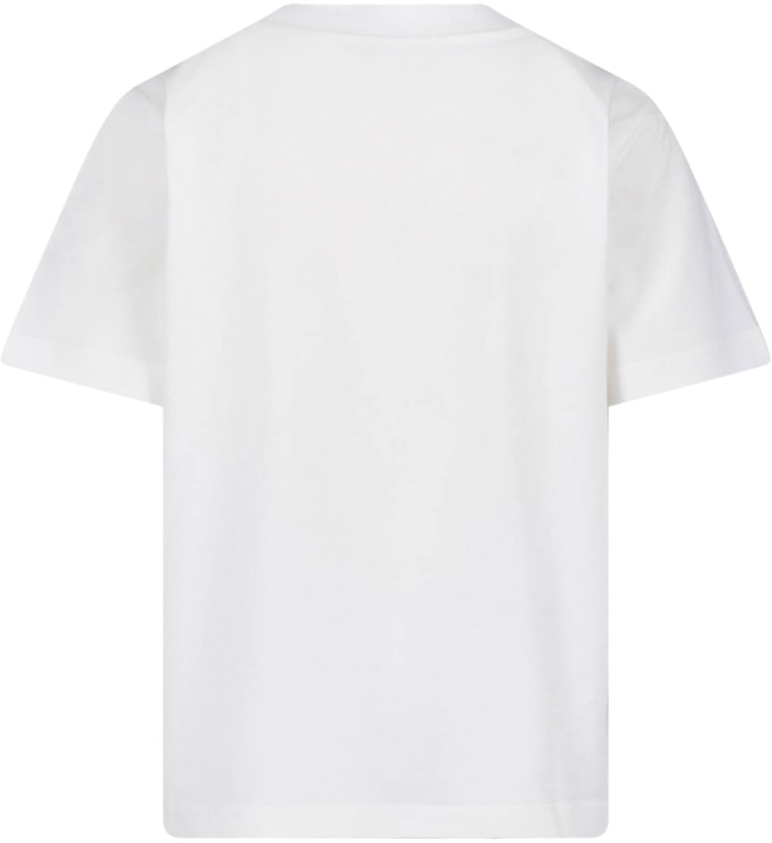 Burberry White Knight Stamp Cotton T-Shirt Wit