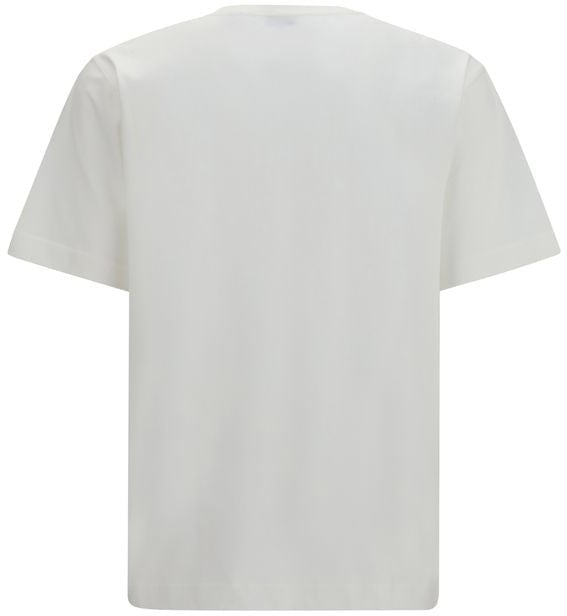 Burberry White Cotton T-Shirt Wit