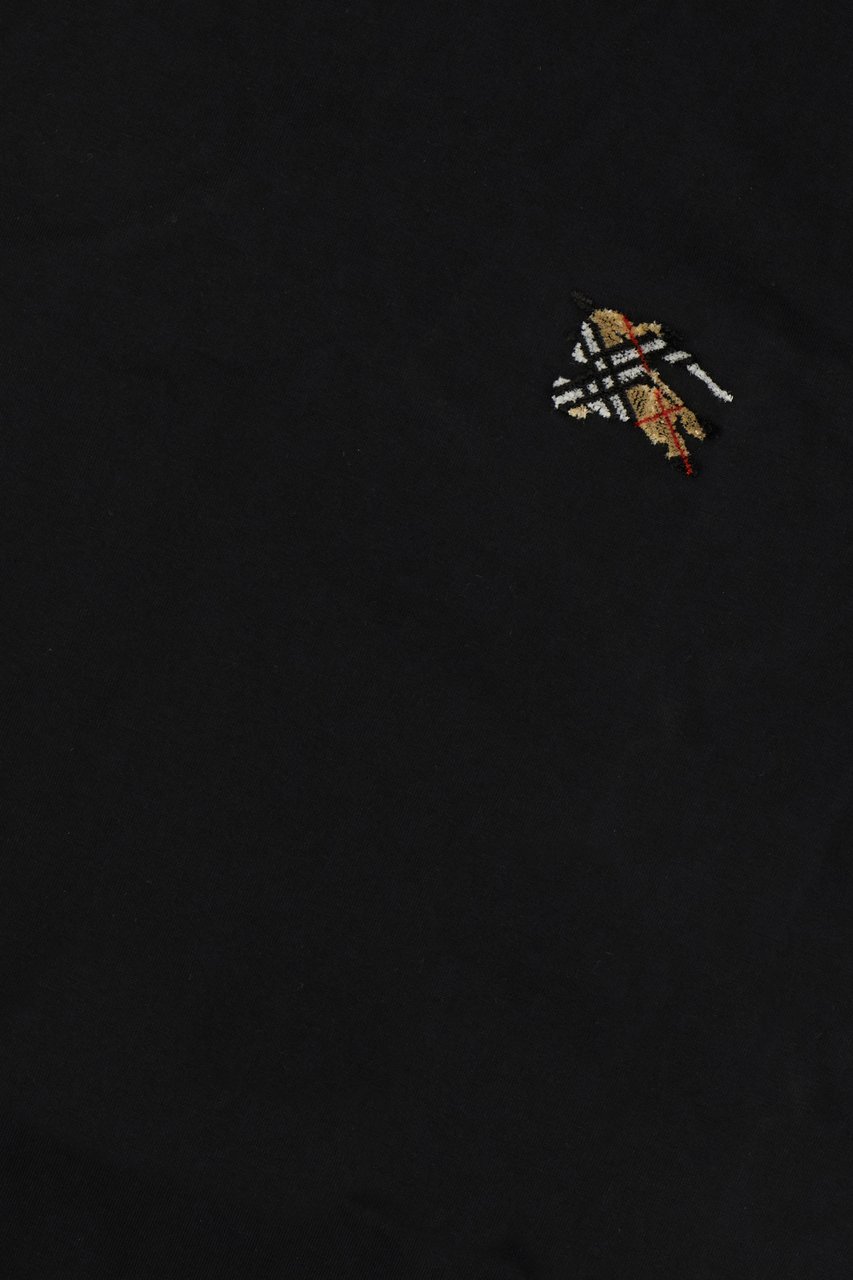 Burberry Black stretch cotton t-shirt Zwart