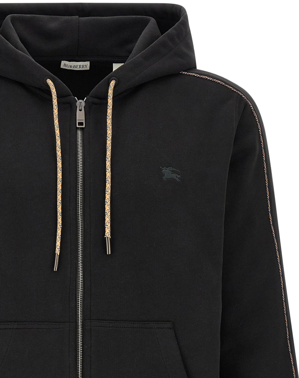 Burberry Black Cotton Sweatshirt Zwart