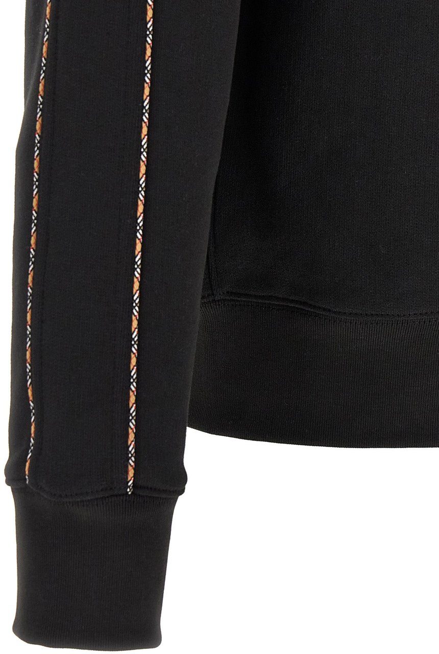 Burberry Black Cotton Sweatshirt Zwart