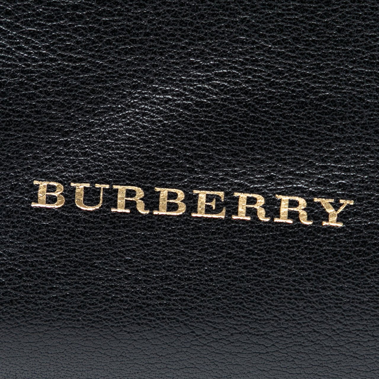 Burberry Medium Leather and House Check Banner Satchel Zwart