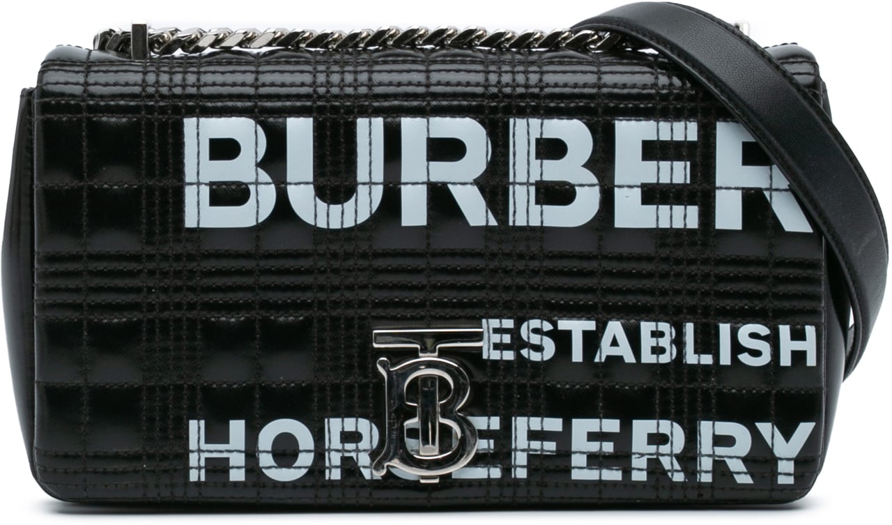 Burberry Small Patent Horseferry Lola Crossbody Zwart