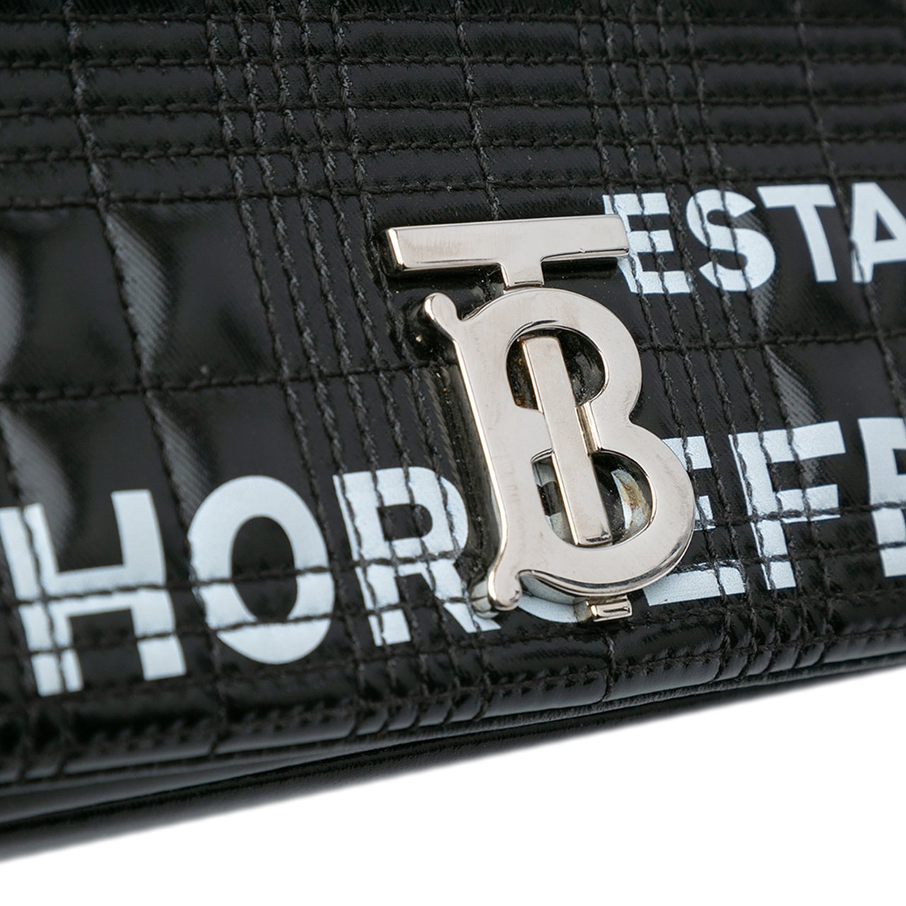 Burberry Small Patent Horseferry Lola Crossbody Zwart