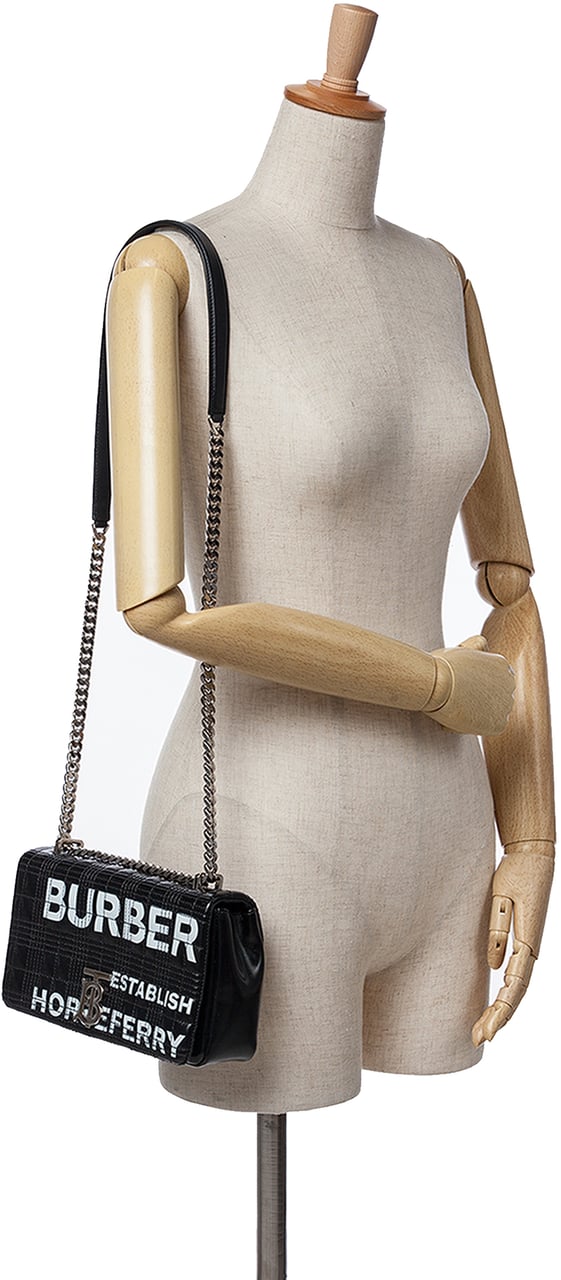 Burberry Small Patent Horseferry Lola Crossbody Zwart