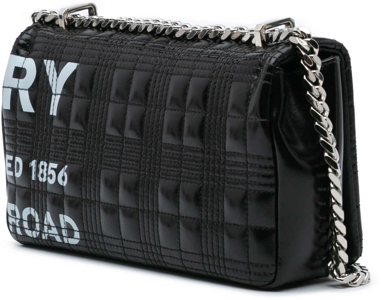 Burberry Small Patent Horseferry Lola Crossbody Zwart