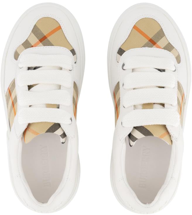 Burberry Kid Vulcansed Trainr Wit