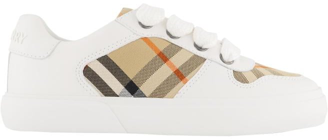 Burberry Kid Vulcansed Trainr Wit