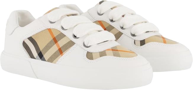 Burberry Kid Vulcansed Trainr Wit