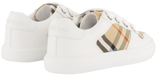 Burberry Kid Vulcansed Trainr Wit