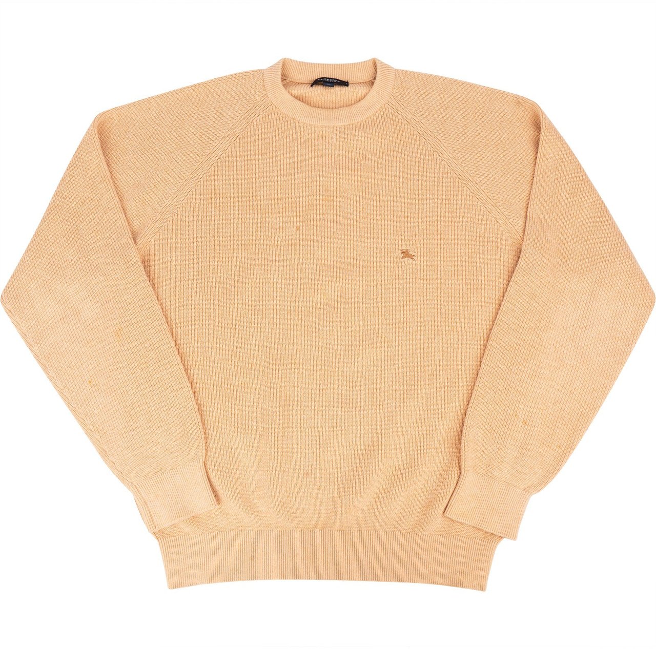 Burberry Burberry Ribbed Knit Equestrian Knight Emblem Sweater (L) Beige