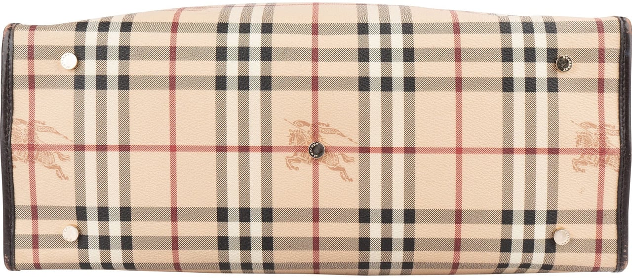 Burberry Burberry Haymarket Check Tote Shoulder Bag Bruin