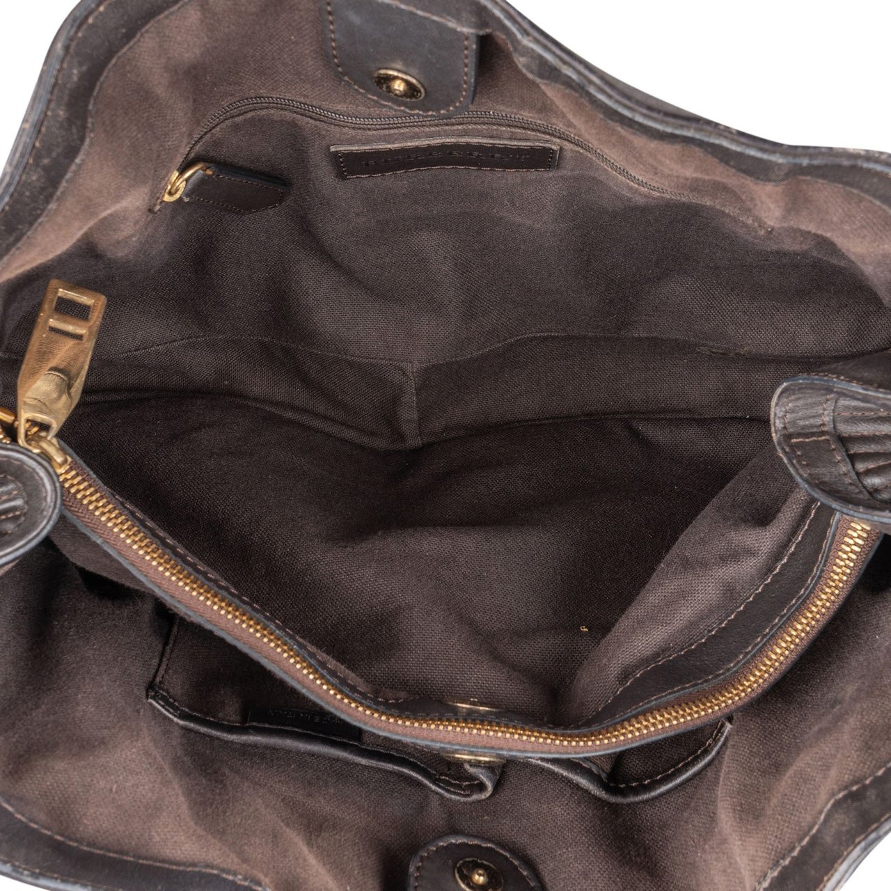 Burberry Pleated Haymarket Check Kentoville Handbag Bruin