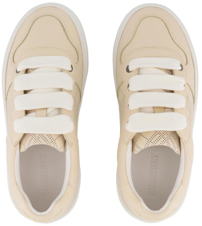 Burberry Kid Vulcansed Trainr Beige