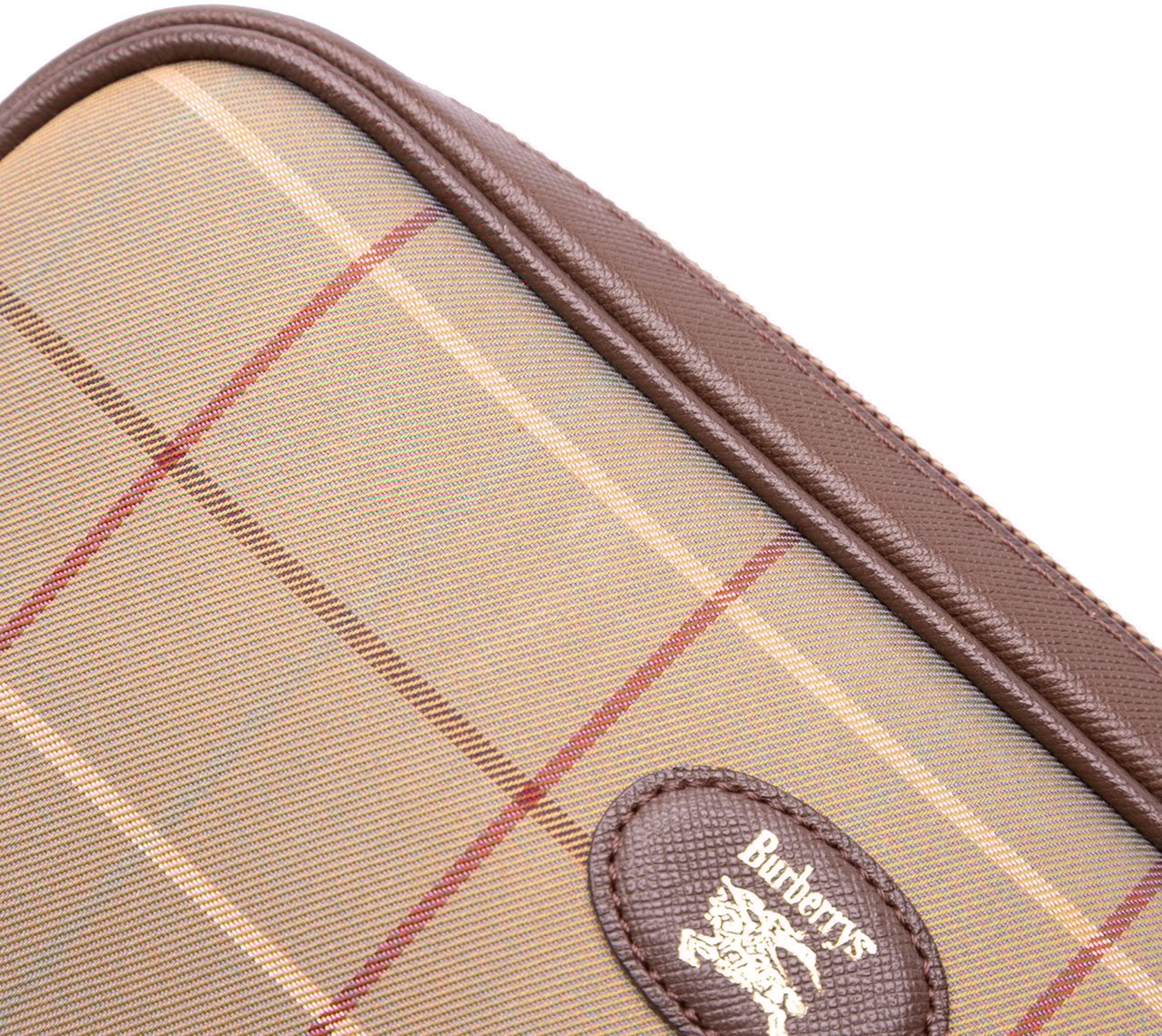 Burberry Vintage Check Canvas Clutch Bruin