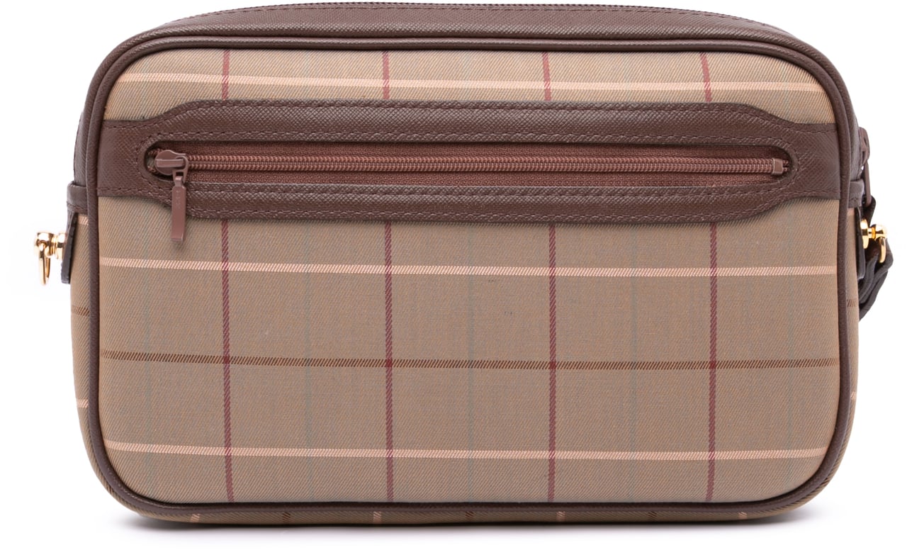 Burberry Vintage Check Canvas Clutch Bruin