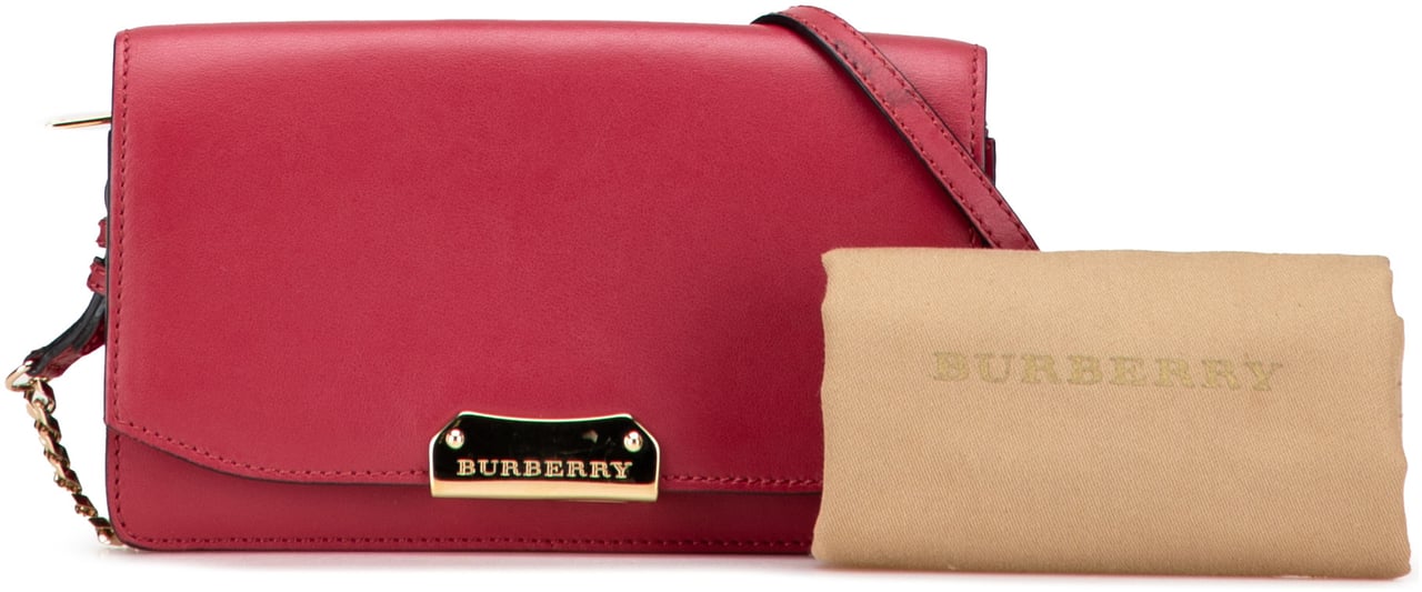 Burberry Leather Madison Wallet On Chain Rood