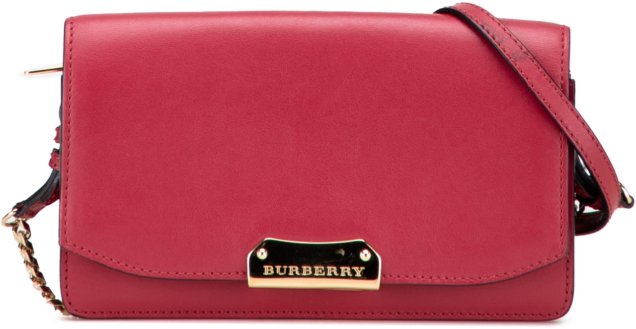 Burberry Leather Madison Wallet On Chain Rood