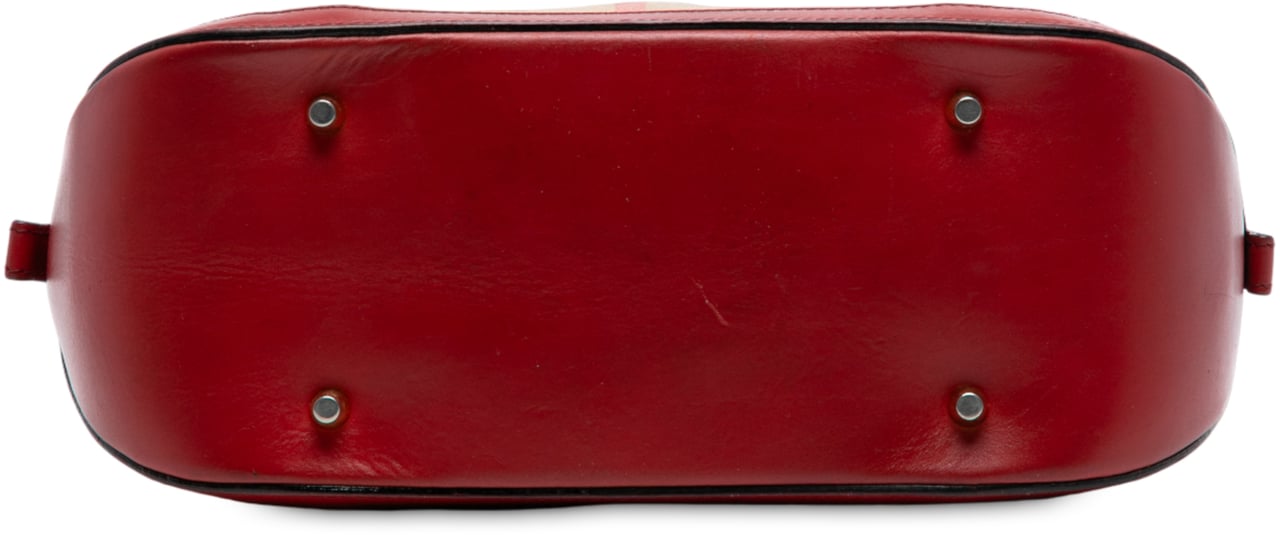 Burberry Small Leather Trimmed House Check Canvas Bridle Orchard Satchel Bruin