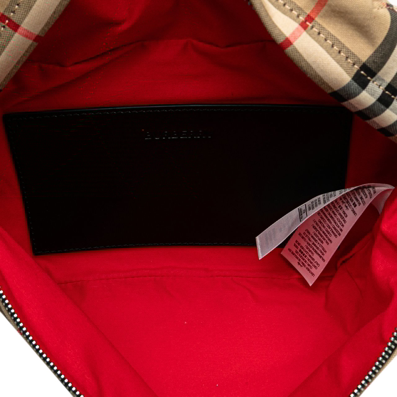 Burberry Medium House Check Nylon Sonny Belt Bag Bruin