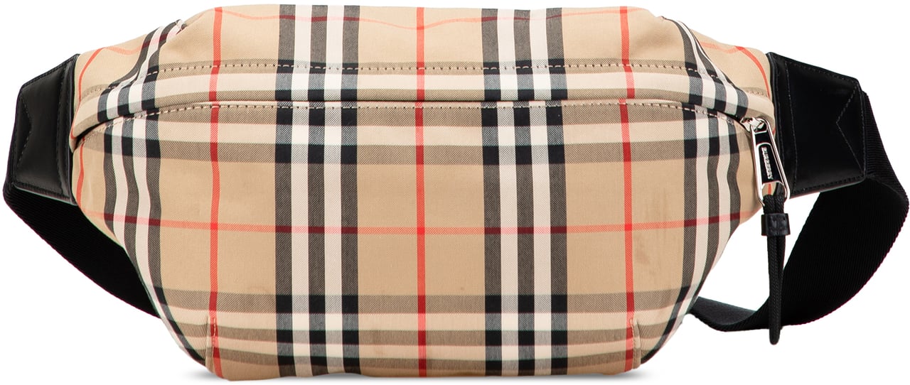 Burberry Medium House Check Nylon Sonny Belt Bag Bruin