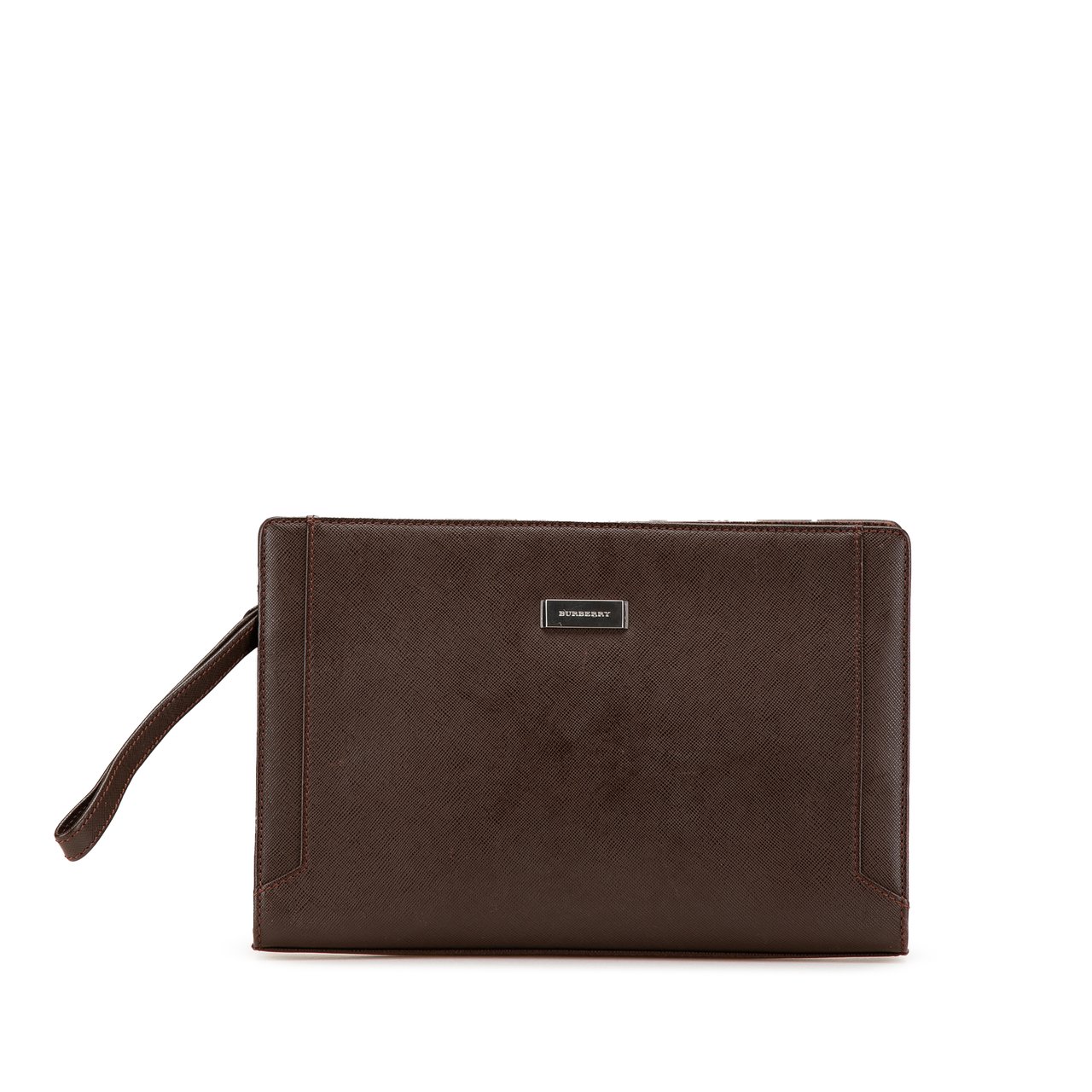 Burberry Leather Clutch Bruin