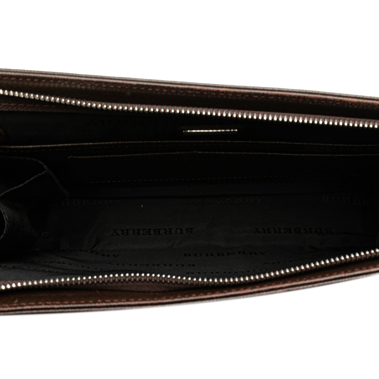 Burberry Leather Clutch Bruin