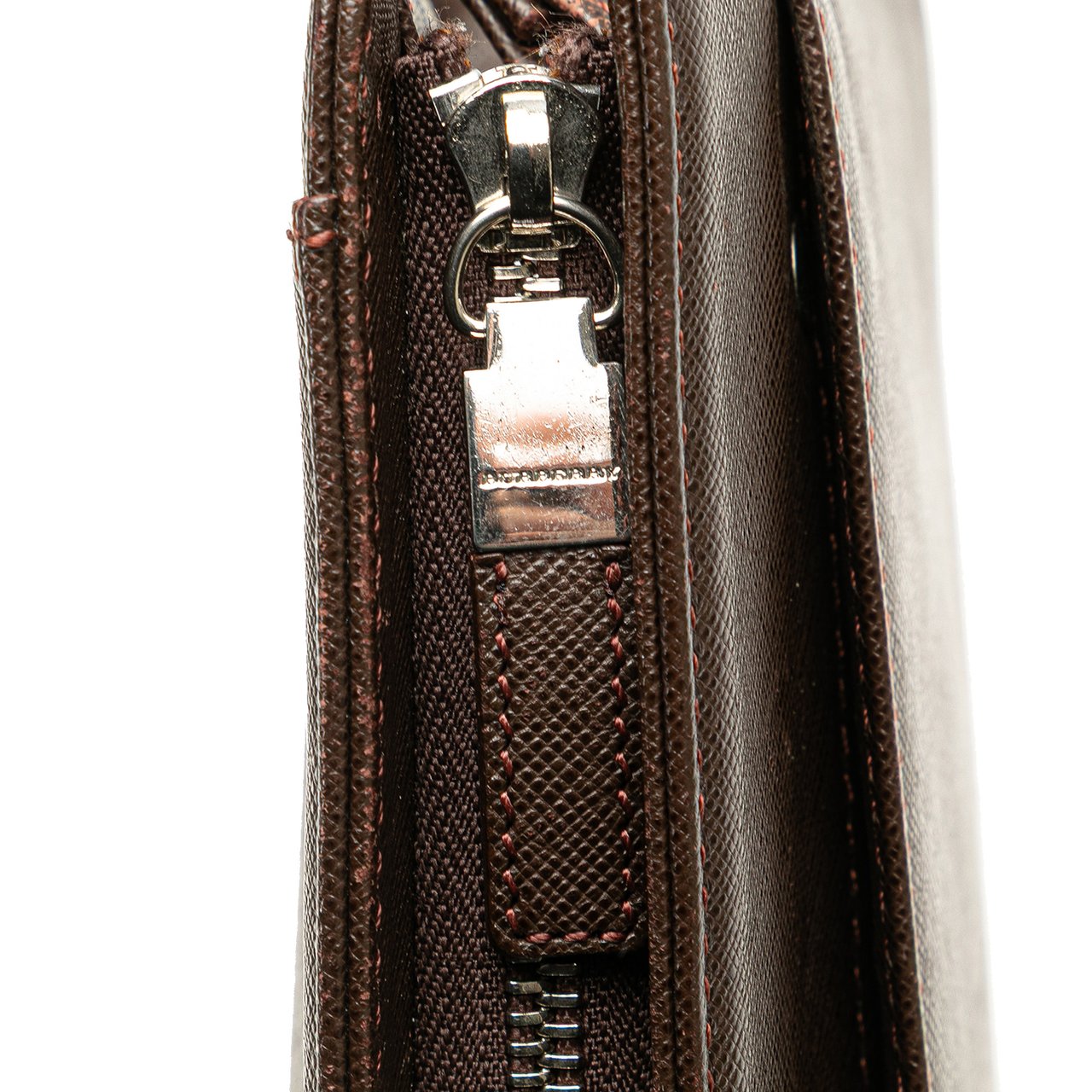 Burberry Leather Clutch Bruin