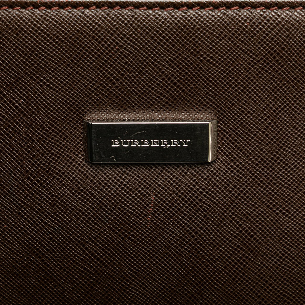 Burberry Leather Clutch Bruin
