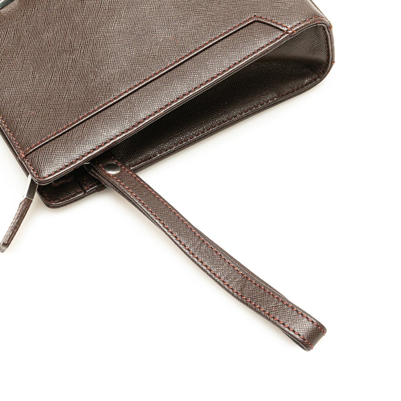 Burberry Leather Clutch Bruin