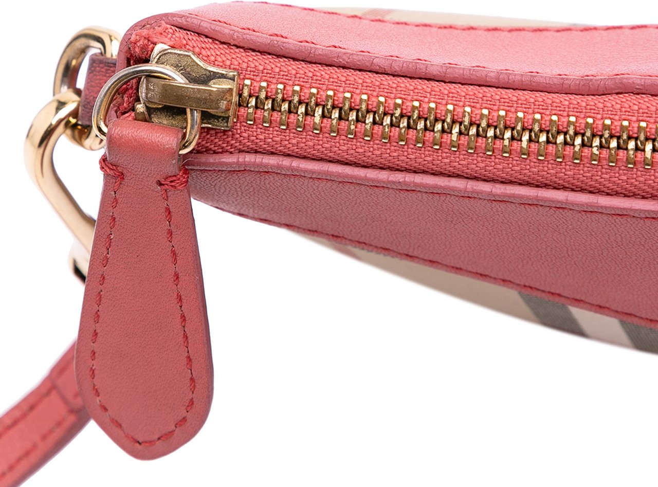 Burberry Haymarket Check Canvas Peyton Crossbody Bruin