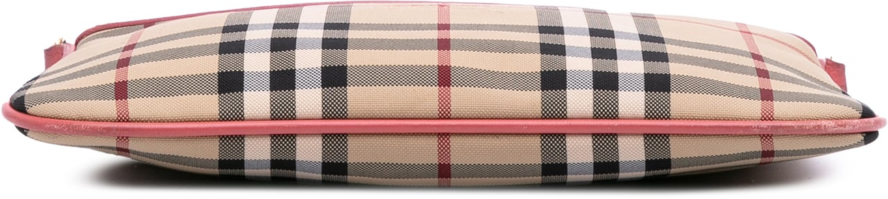 Burberry Haymarket Check Canvas Peyton Crossbody Bruin