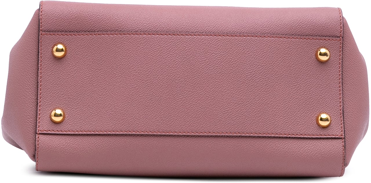 Burberry Small Grained Leather Buckle Tote Roze