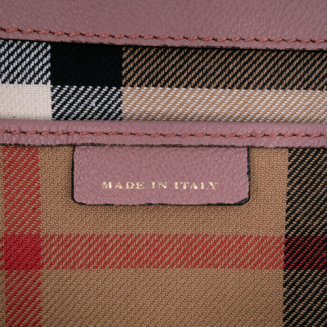 Burberry Small Grained Leather Buckle Tote Roze