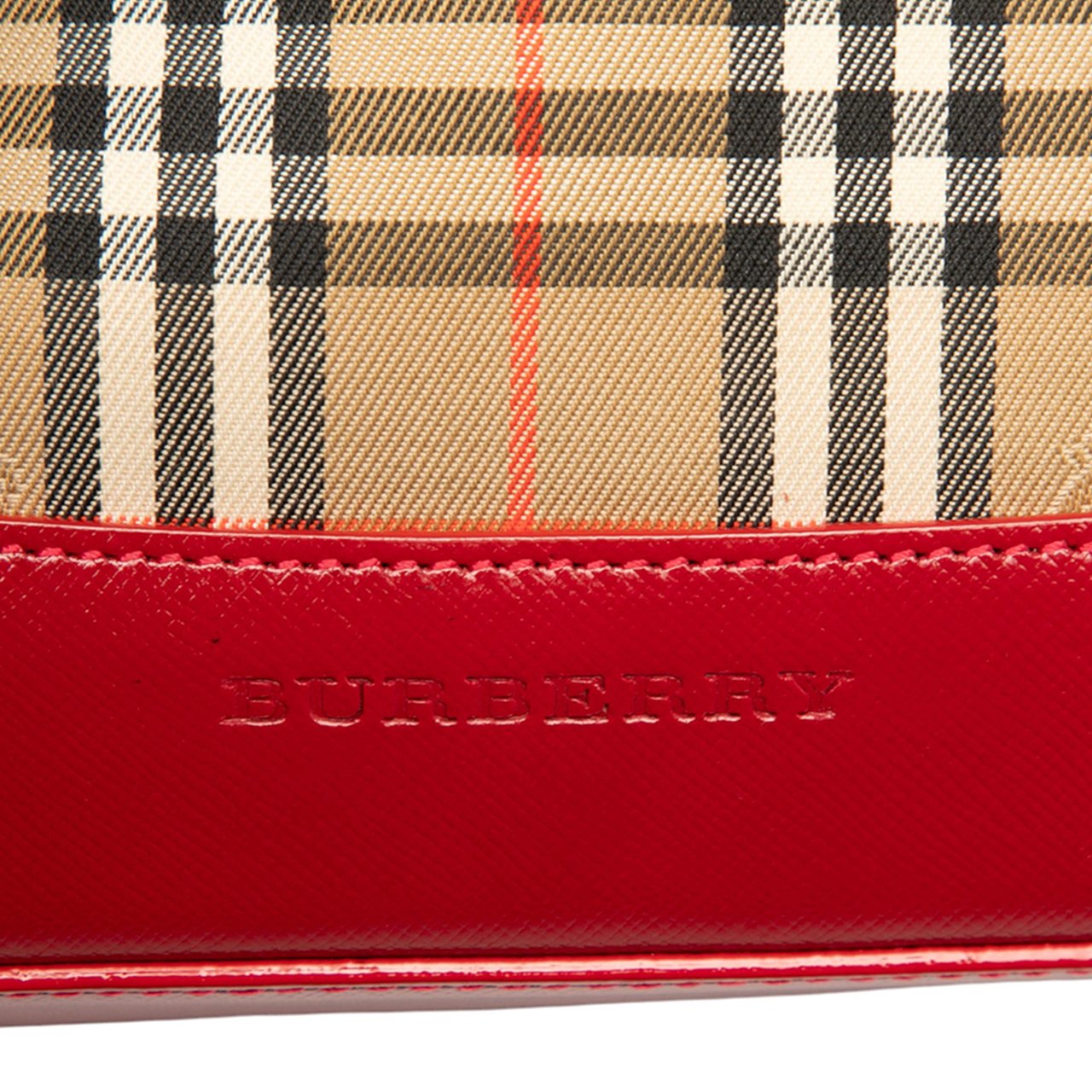 Burberry Haymarket Check Canvas Crossbody Bruin