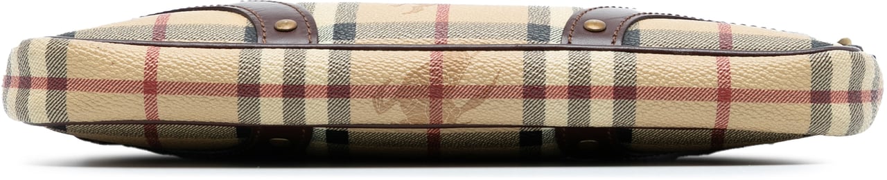 Burberry Haymarket Check Coated Canvas Shoulder Bag Bruin