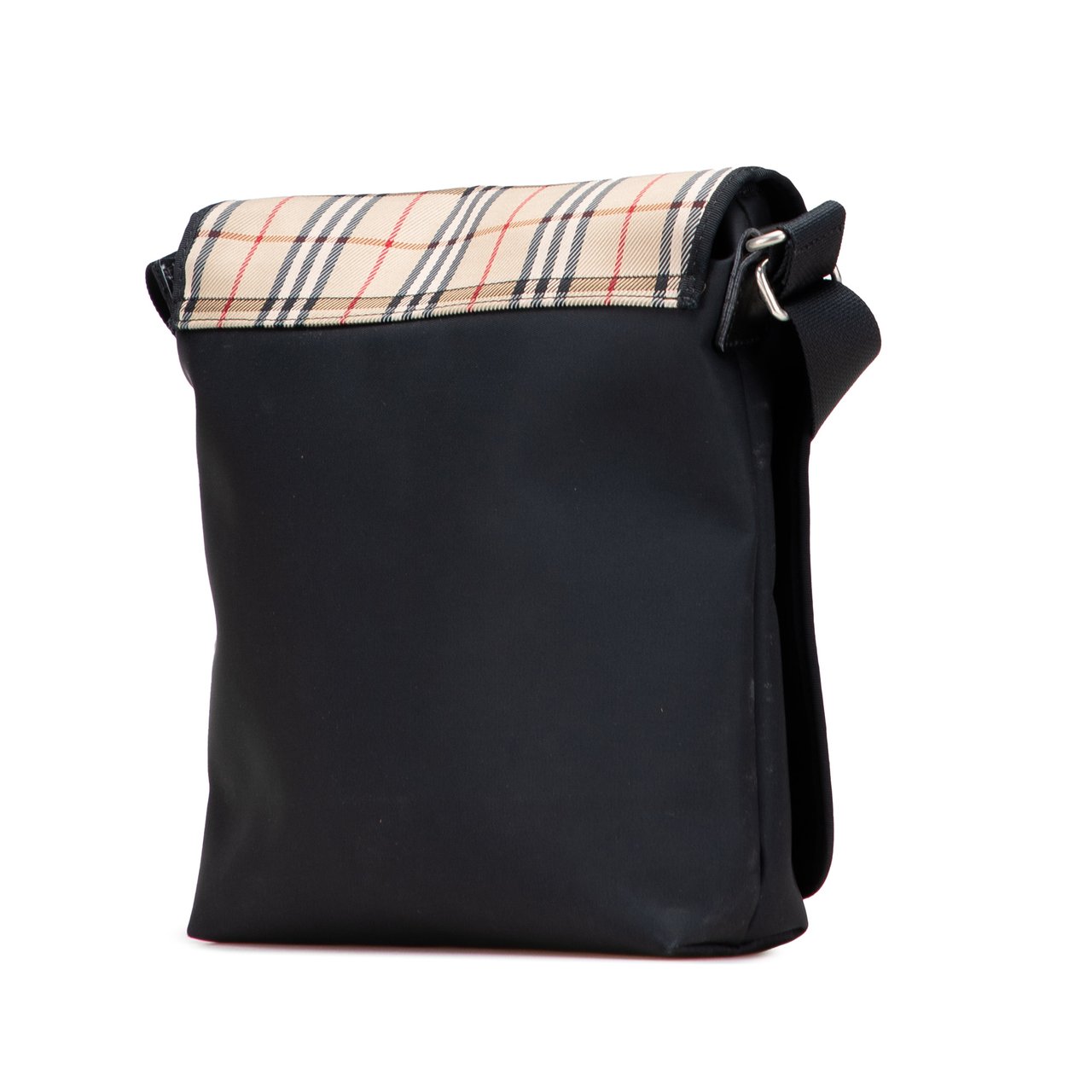Burberry House Check Trimmed Nylon Crossbody Zwart