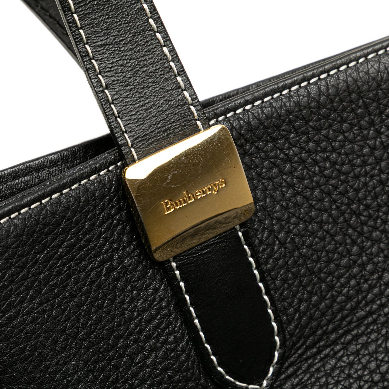 Burberry Leather Tote Zwart