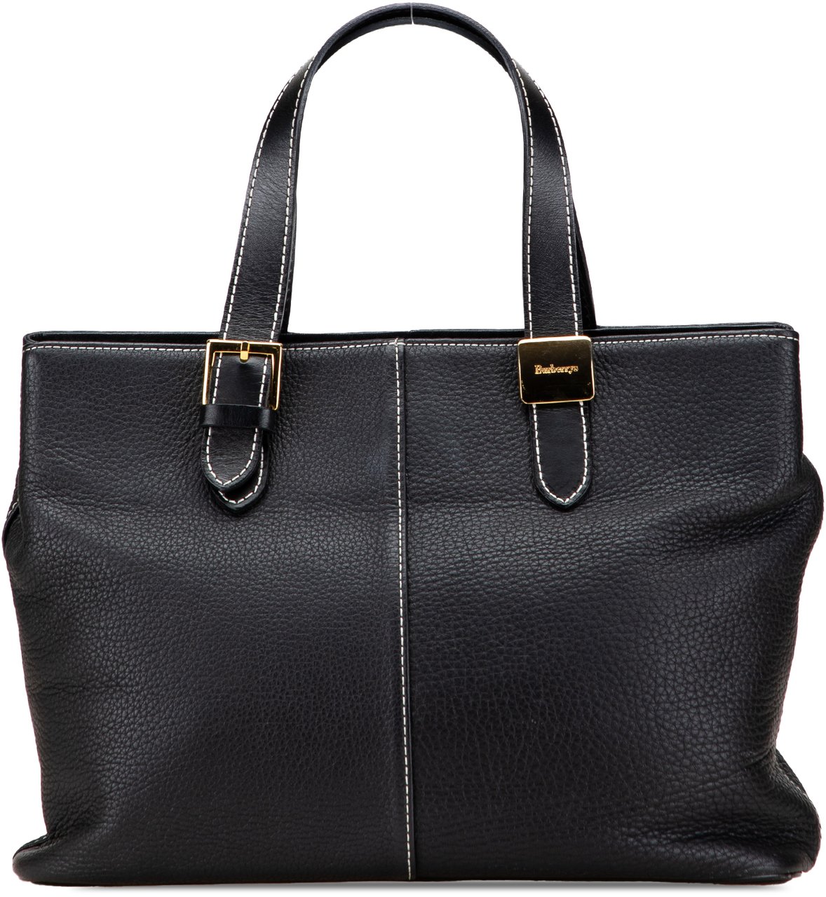 Burberry Leather Tote Zwart