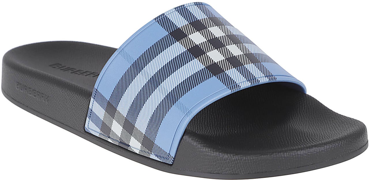 Burberry Classic Check Pattern Rubber Sandals Grijs