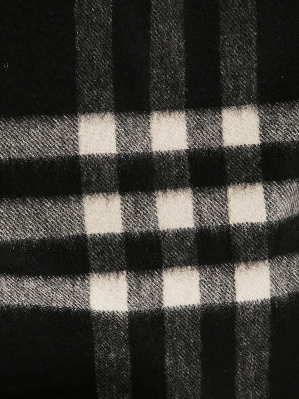 Burberry Cashmere Scarf with Vintage Check Motif Zwart