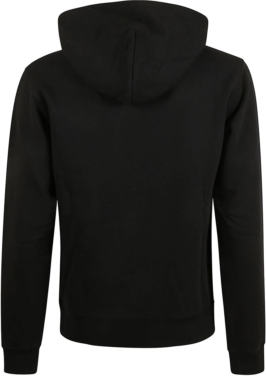 Burberry Equestrian Knight Print Cotton Sweatshirt Zwart