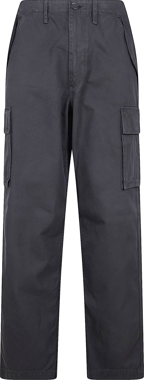 Burberry Cargo Trousers in Washed Cotton Twill Grijs